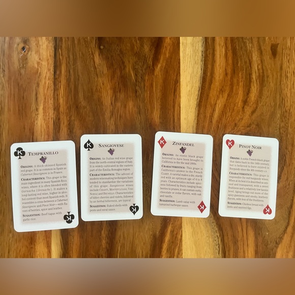 2 Decks of Playing Cards White Wine and Red Wine Varietal Information - Picture 5 of 7